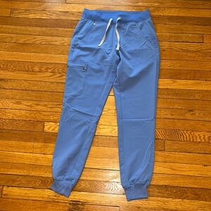 FIGS, ceil blue jogger scrubs, size XS